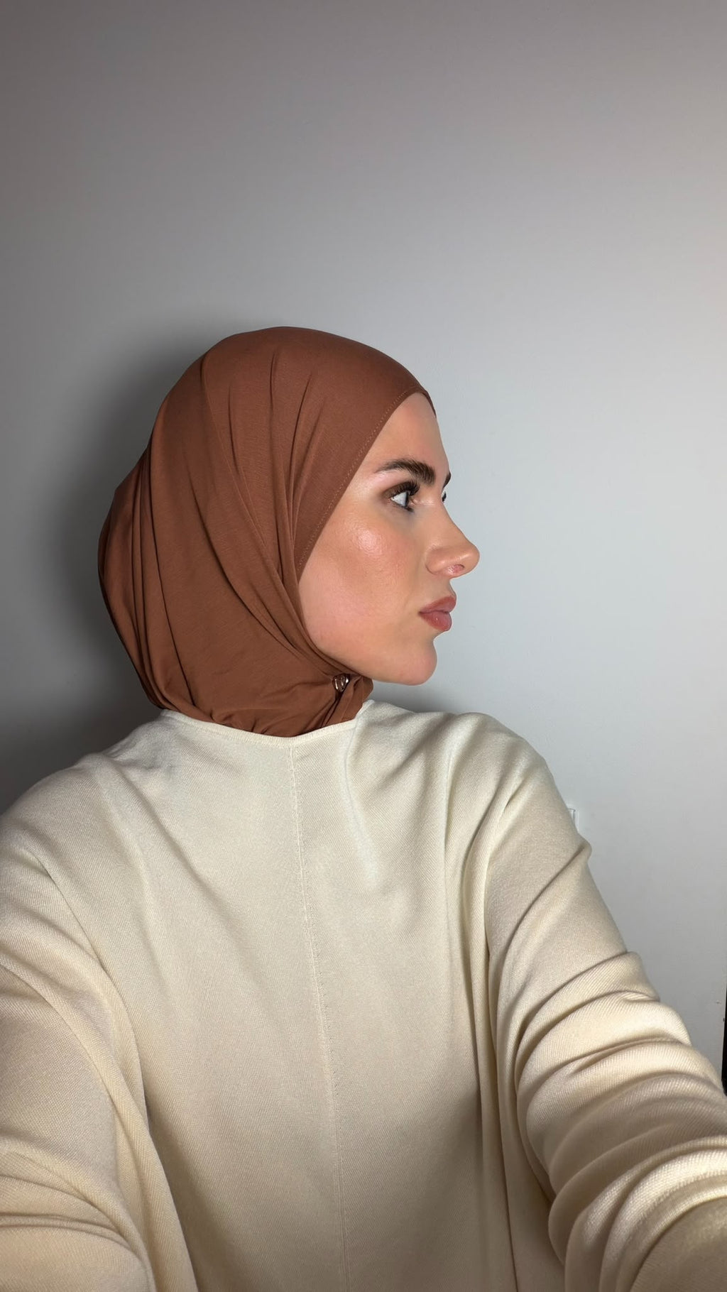 Slip on Hijab – Hazelnut